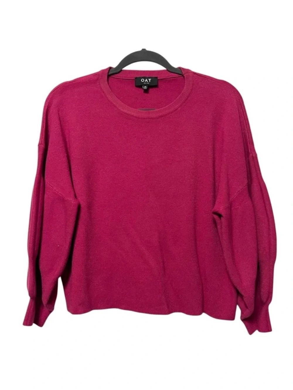 OAT Knit Balloon Sleeve Crew Sweater M